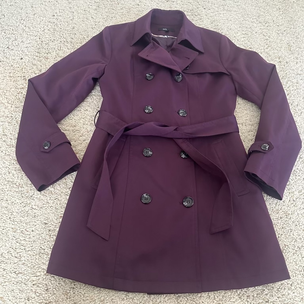 Plum Trench Coat